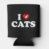 Rafraîchisseur Pour Canette I Love (Coeur) Chats (Dos)