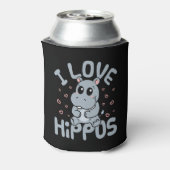 Rafraîchisseur Pour Canette I Love Hippopotamus mignon Hippopotamus Lover (Can Dos)