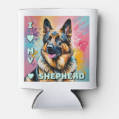 Rafraîchisseur Pour Canette I love my German Shepherd (Devant)
