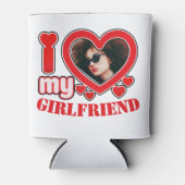 Rafraîchisseur Pour Canette I Love My Girlfriend Photo Texte personnalisé (Devant)