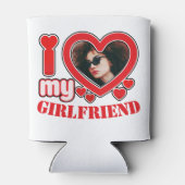 Rafraîchisseur Pour Canette I Love My Girlfriend Photo Texte personnalisé (Dos)