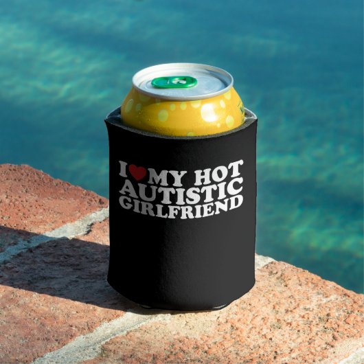 Rafraîchisseur Pour Canette I Love My Hot Autistic Girlfriend GF Autism Heart (Piscine in situ)