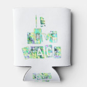 Rafraîchisseur Pour Canette I Love Peace Beautiful Art Print Text Design (Dos)