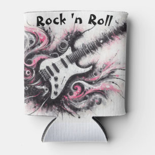Rafraîchisseur Pour Canette I Love Rock N Roll Guitare Électrique Peinture