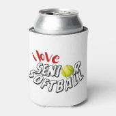 Rafraîchisseur Pour Canette I love senior softball can cooler (Can devant)