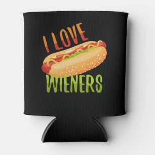 Rafraîchisseur Pour Canette I Love Wieners Grilling Hotdog Camping Drôle