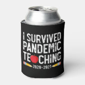 Rafraîchisseur Pour Canette I Survived Pandemic Teaching 2020 2021 Apple (Can devant)