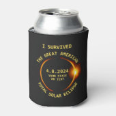 Rafraîchisseur Pour Canette I Survived the Total Solar Eclipse 4.8.2024 USA (Can devant)