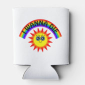 Rafraîchisseur Pour Canette I Wanna Die - Rainbow Smiling Sun (Dos)