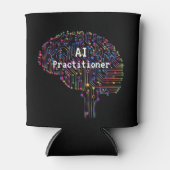 Rafraîchisseur Pour Canette IA Praticien de l'intelligence artificielle (Devant)