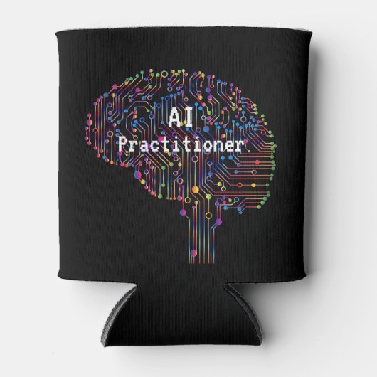 Rafraîchisseur Pour Canette IA Praticien de l'intelligence artificielle (Devant)