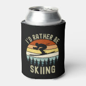Rafraîchisseur Pour Canette I'd Rather be Skiing, Funny skier (Can devant)