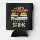 Rafraîchisseur Pour Canette I'd Rather be Skiing, Funny skier (Devant)