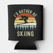 Rafraîchisseur Pour Canette I'd Rather be Skiing, Funny skier (Dos)