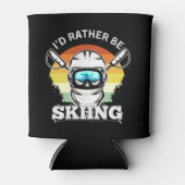 Rafraîchisseur Pour Canette I'd Rather be Skiing, Funny skier Gift (Devant)