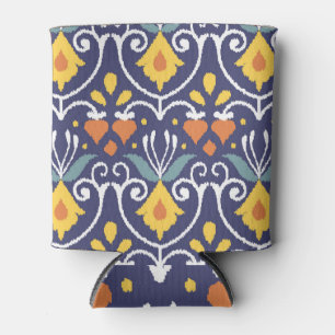 Rafraîchisseur Pour Canette Ikat artisanal : Tissu Boho Ethnique