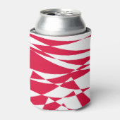 Rafraîchisseur Pour Canette Illusion abstraite rouge blanc (Can devant)