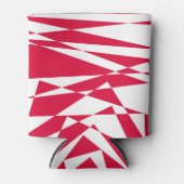 Rafraîchisseur Pour Canette Illusion abstraite rouge blanc (Devant)