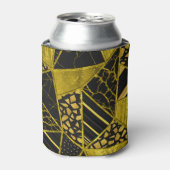 Rafraîchisseur Pour Canette Illusion de texture du triangle noir or (Can devant)