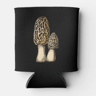 Rafraîchisseur Pour Canette Illustration botanique Vintage de Morel Mushroom