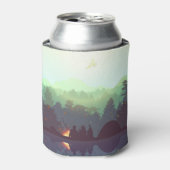 Rafraîchisseur Pour Canette Illustration Camping Adventure Forest Mountain (Can devant)