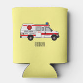 Rafraîchisseur Pour Canette Illustration d'ambulance (Dos)