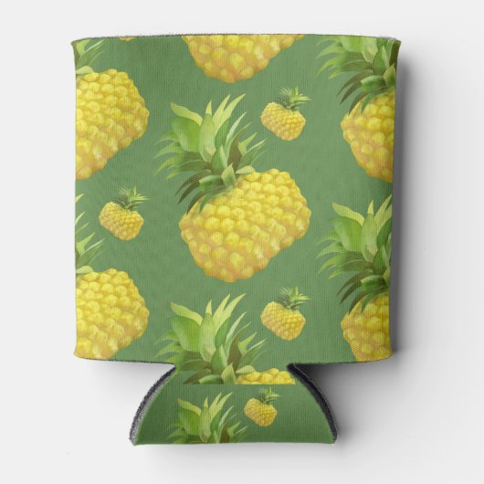 Rafraîchisseur Pour Canette Illustration d'ananas (Devant)