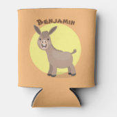 Rafraîchisseur Pour Canette Illustration d'âne miniature joyeux (Devant)