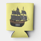 Rafraîchisseur Pour Canette Illustration de bateau pirate (Devant)
