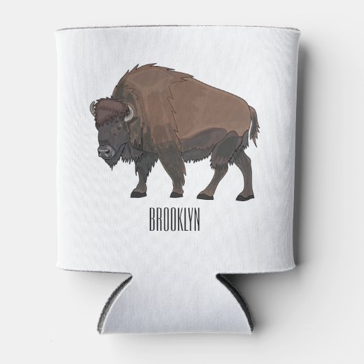 Rafraîchisseur Pour Canette Illustration de bison (Devant)