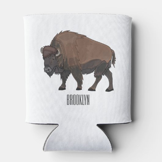Rafraîchisseur Pour Canette Illustration de bison (Dos)