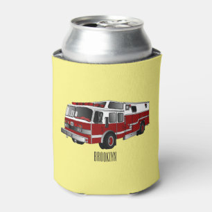 Rafraîchisseur Pour Canette illustration de camion de pompiers de dessin animé