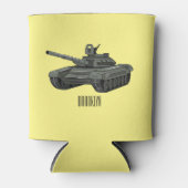 Rafraîchisseur Pour Canette Illustration de caricature de réservoir (Devant)