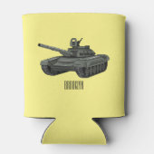 Rafraîchisseur Pour Canette Illustration de caricature de réservoir (Dos)