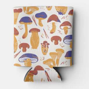 Rafraîchisseur Pour Canette Illustration de champignons comestibles vintages