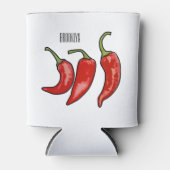 Rafraîchisseur Pour Canette Illustration de chili (Devant)