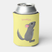 Rafraîchisseur Pour Canette Illustration de chinchilla gris mignon (Can Dos)