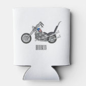 Rafraîchisseur Pour Canette Illustration de Chopper Motorcycle 1950 (Dos)