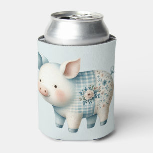 Rafraîchisseur Pour Canette Illustration de Cottagecore avec un Cochon en Patc