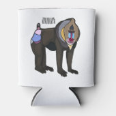 Rafraîchisseur Pour Canette Illustration de dessin animé Mandrill (Devant)