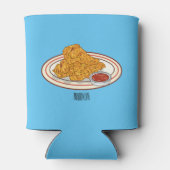 Rafraîchisseur Pour Canette Illustration de dessin animé sur le poulet frit (Dos)