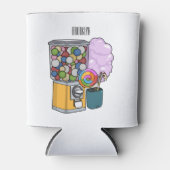 Rafraîchisseur Pour Canette Illustration de dessin de bonbon (Devant)