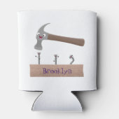 Rafraîchisseur Pour Canette Illustration de dessin mignon, marteau et ongles (Dos)