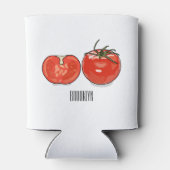 Rafraîchisseur Pour Canette Illustration de dessin sur la tomate (Dos)