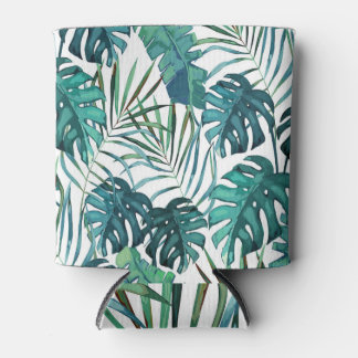 Rafraîchisseur Pour Canette Illustration de Feuilles tropicaux exotiques verts