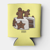 Rafraîchisseur Pour Canette Illustration de gâteau de pain d'épices (Devant)