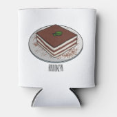 Rafraîchisseur Pour Canette Illustration de gâteau de Tiramisu (Devant)