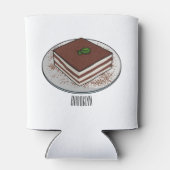 Rafraîchisseur Pour Canette Illustration de gâteau de Tiramisu (Dos)