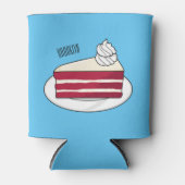 Rafraîchisseur Pour Canette Illustration de gâteau en velours rouge (Devant)