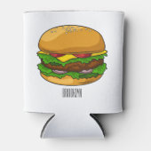 Rafraîchisseur Pour Canette Illustration de Hamburger (Devant)